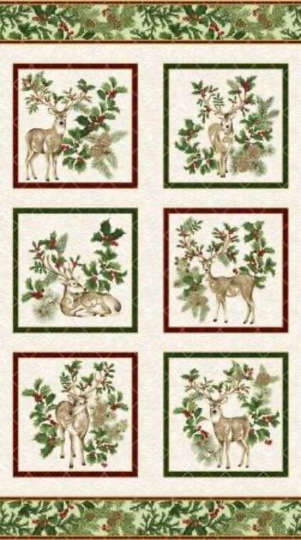 Winter In The Pines Panel Christmas
