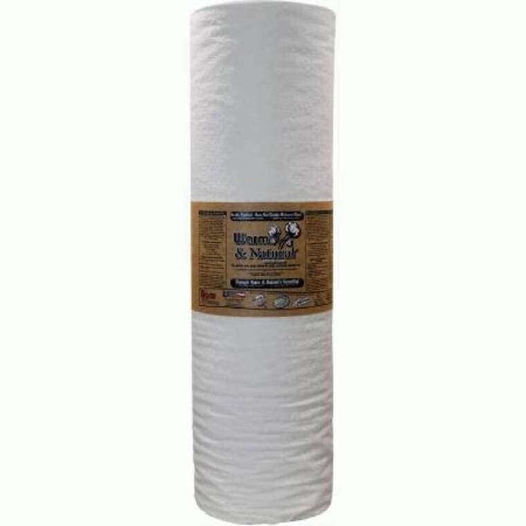 Batting Wrm & Nat 100% Unbleached Cotton 90in wide BTY