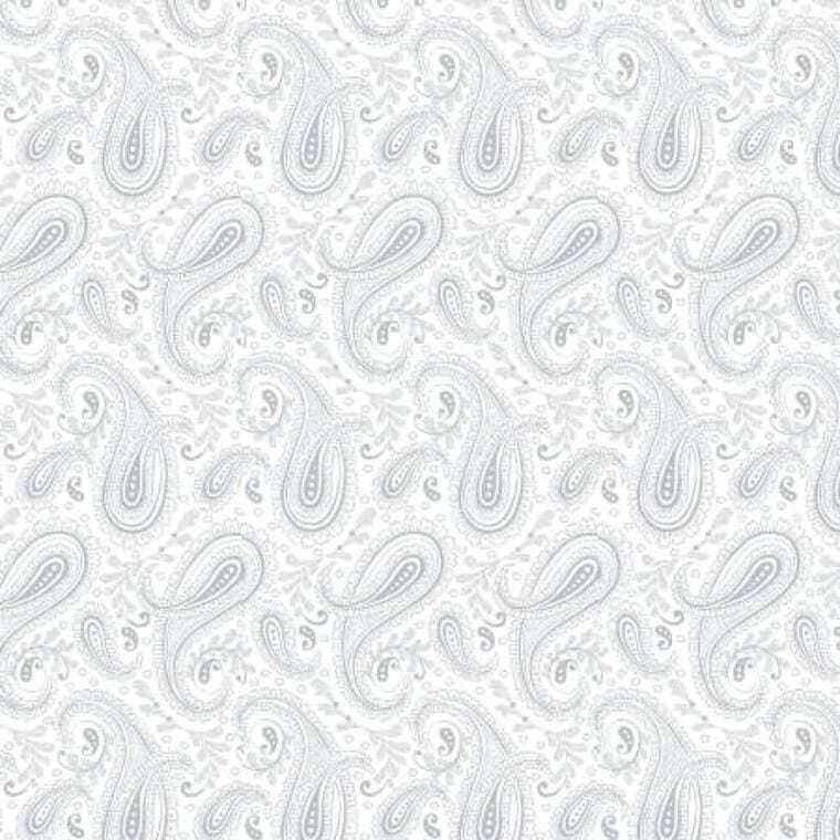 White on White Paisley