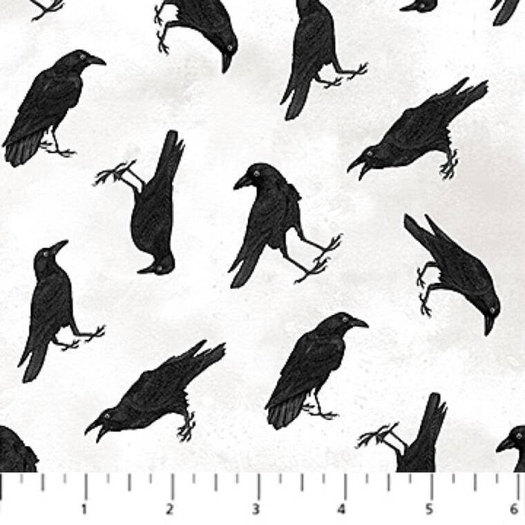 Tossed Crows White Multi, Spellbound