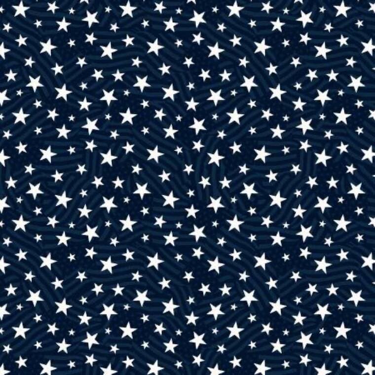 Navy Stars & Stripes All Over Patriotic