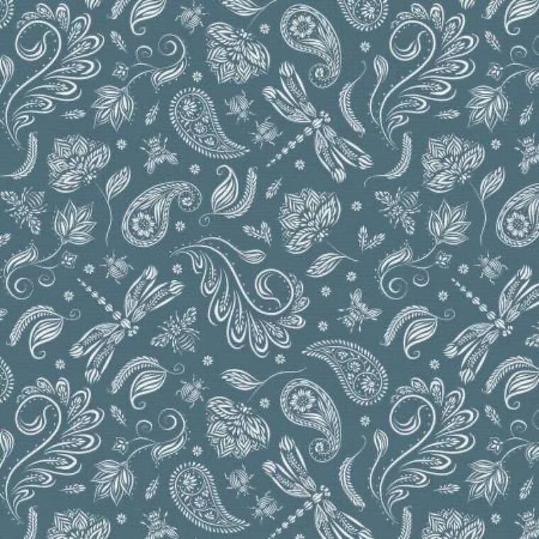 Doodle Bugs Rayon Bl Paisley Paradise