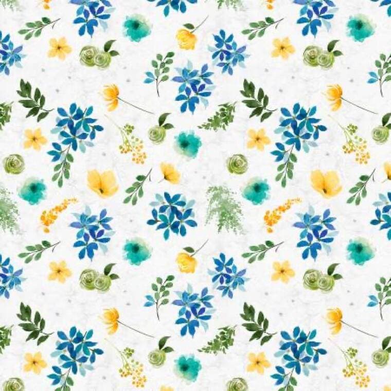 White Large Floral - Sunlit Serenade
