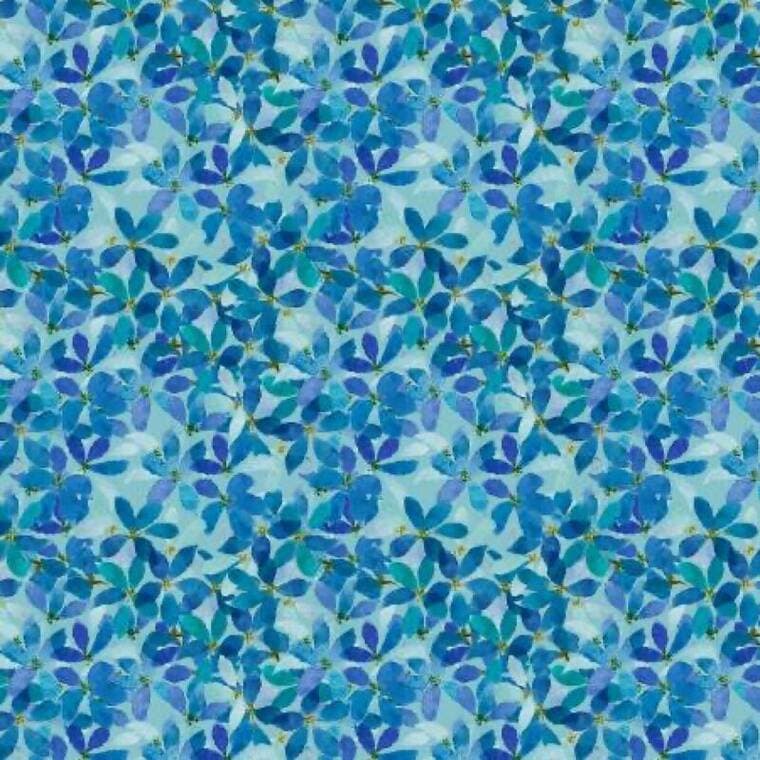 Blue Medium Floral - Sunlit Serenade