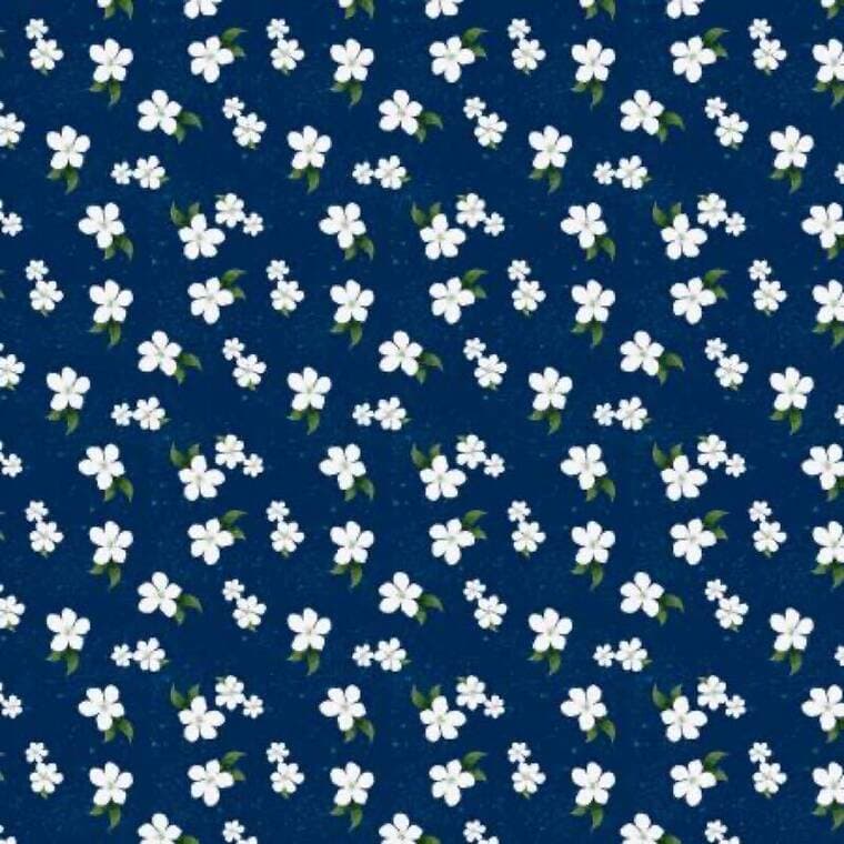 Navy Small Floral - Sunlit Serenade