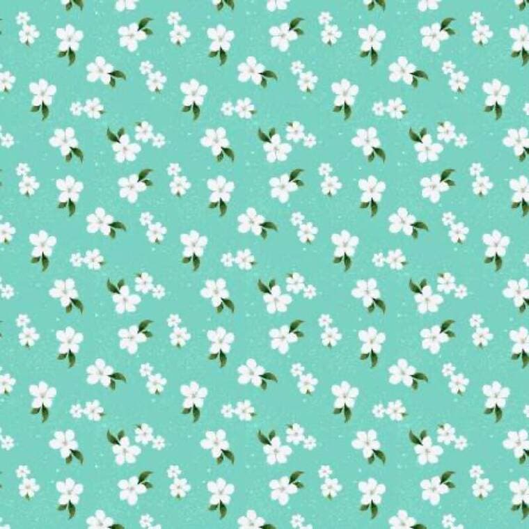 Teal Small Floral - Sunlit Serenade