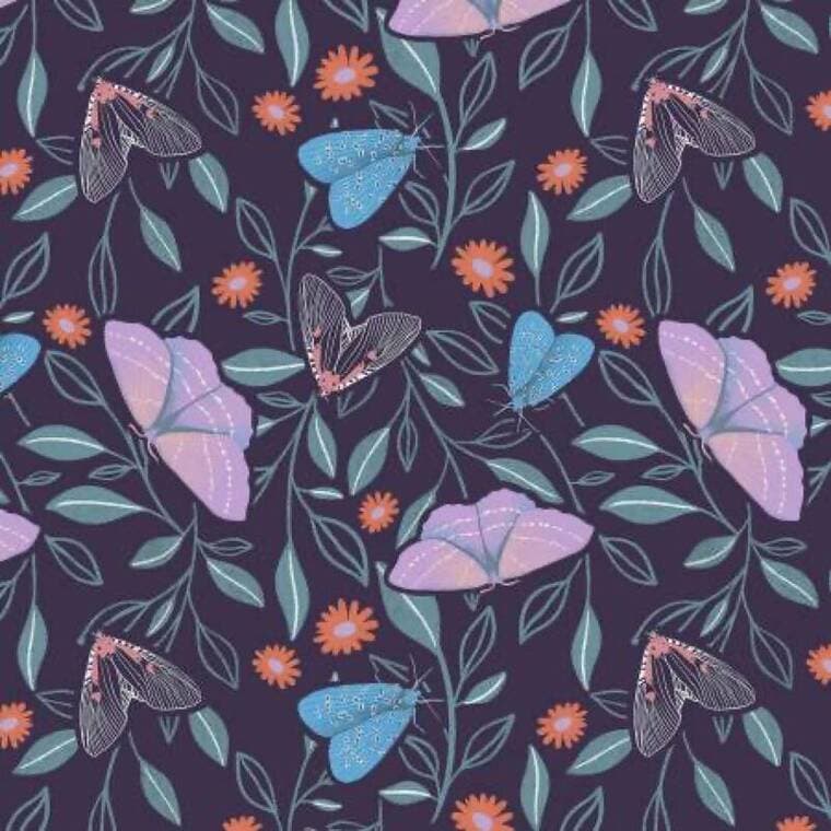 Woodland Magic Dk. Navy Midnight Moths