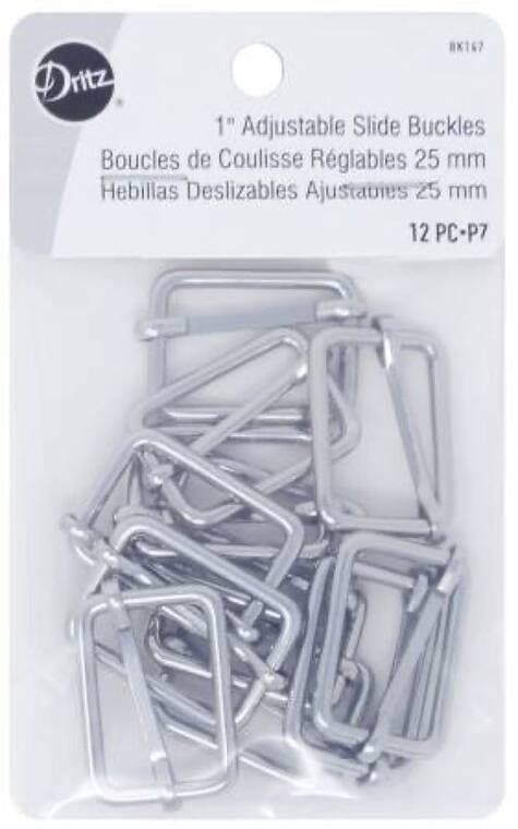 Slide Adjuster Buckles 1in Nickel
