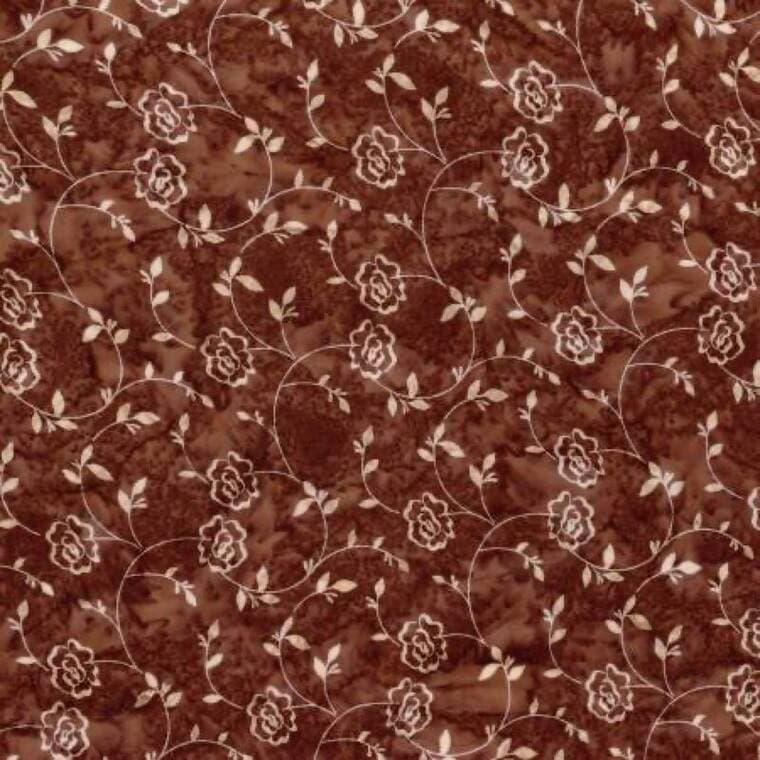 Batiks Rosarium Sew Soft Rayon Gingerbread