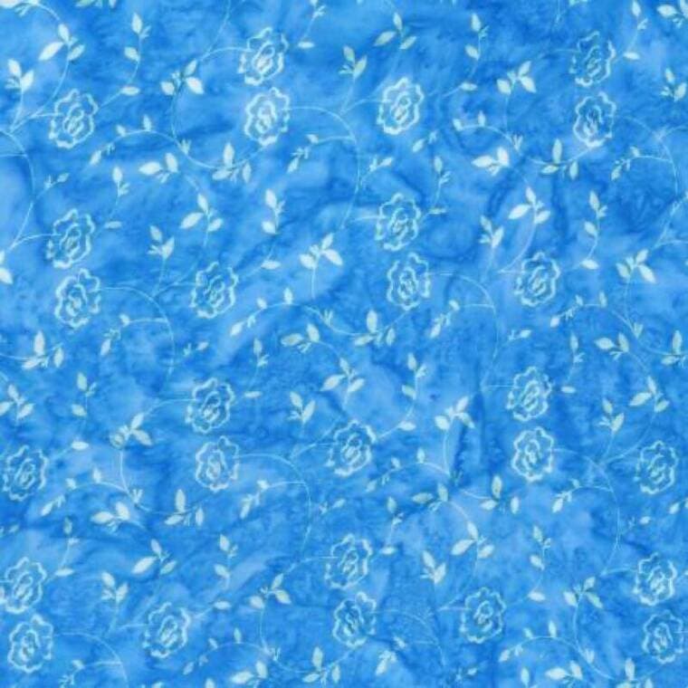 Batiks Rosarium Sew Soft Rayon Ocean Blue
