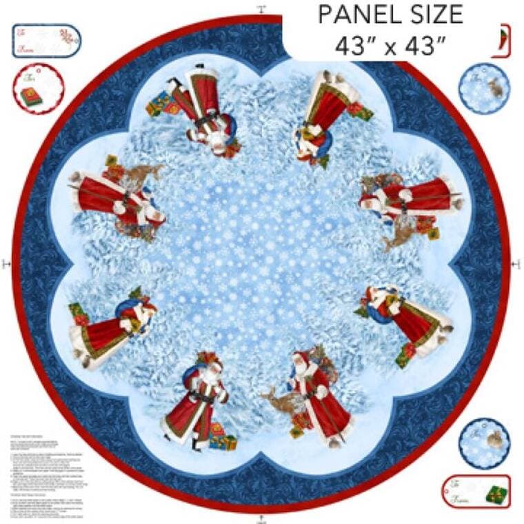 Tree Skirt Dk Blue Multi
