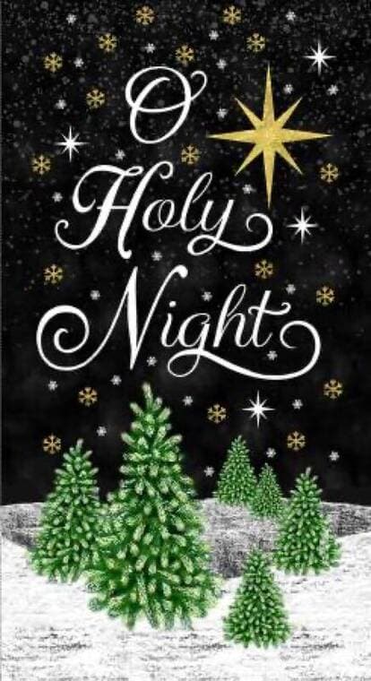 Black Holy Night Chalkboard Panel