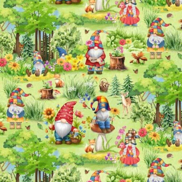Green Hippie Gnomes Garden