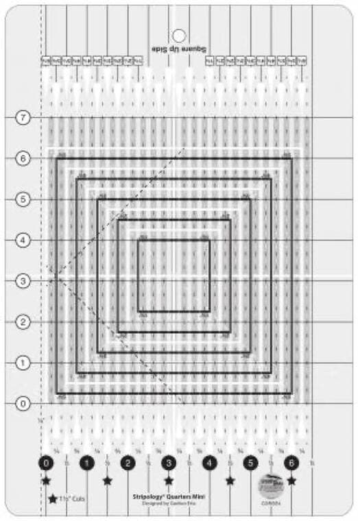 Creative Grids Stripology® Quarters Mini Quilt Ruler