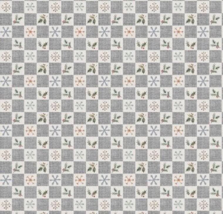 Cozy Cubs Gray Snow Check