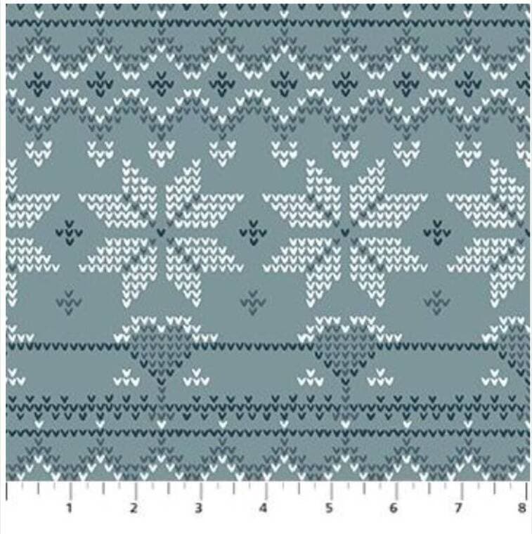 Cozy Cubs Teal Snow Stripe