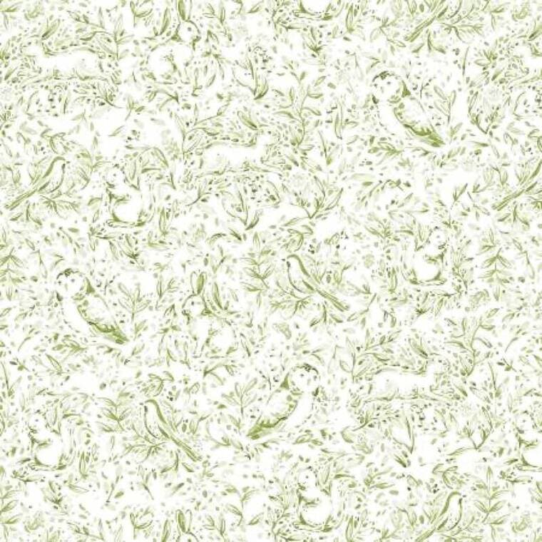 Misty Vista Forest Toile Green