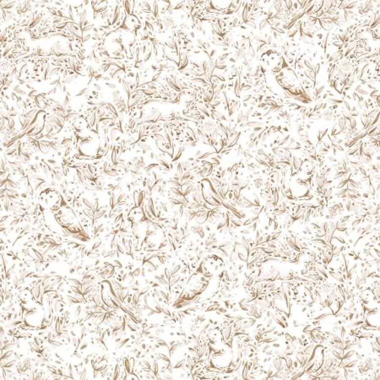 Misty Vista Forest Toile Brown