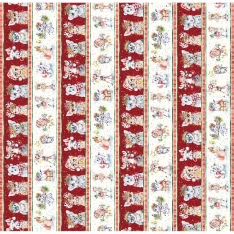 Little Darlings Christmas, Stripe, Border Print