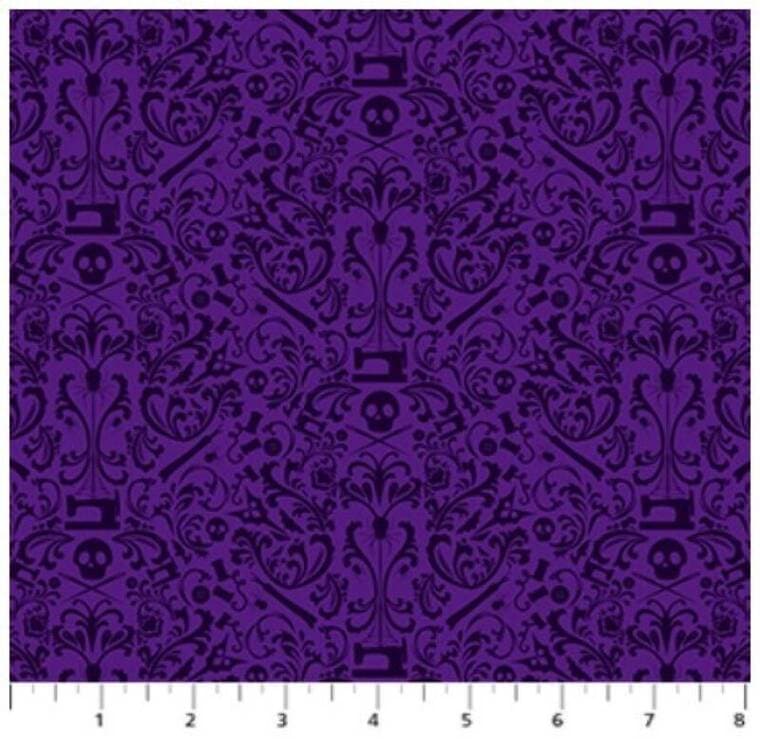 Purple Damask, Mr Bones Sews