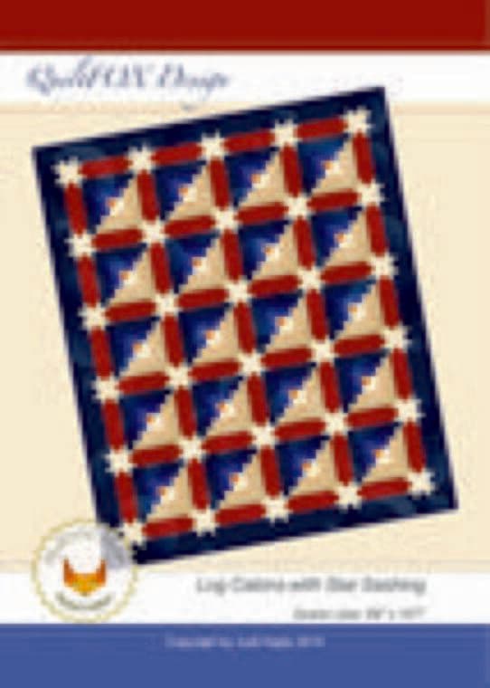 Log Cabins with Star Sashing - Pattern